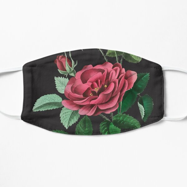 Rosa Gallica-French Rose, Pierre-Joseph Redouté Flat Mask