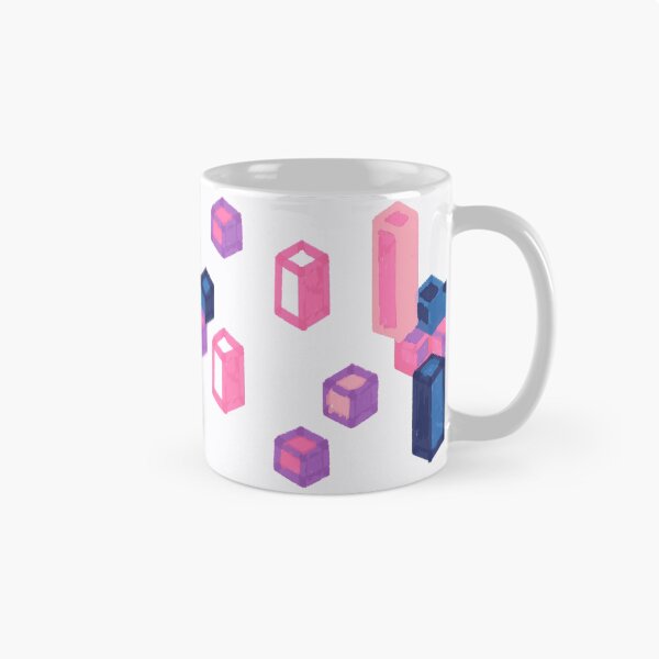 Item preview, hexagonal cuboids pink blue designed and sold by theinkypensieve.