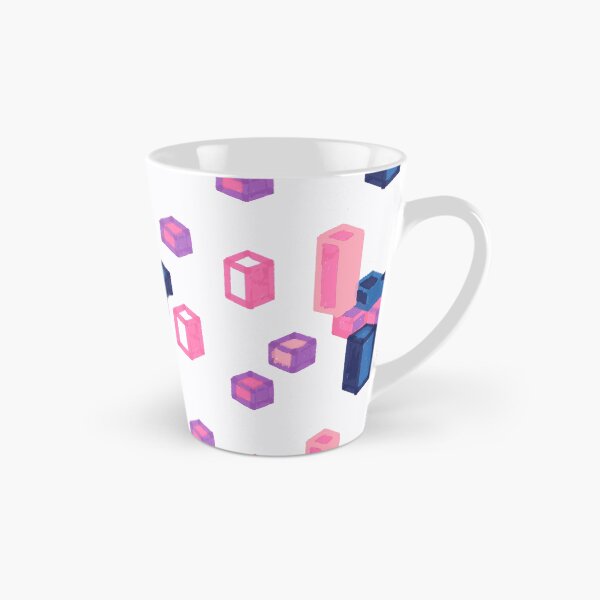 Item preview, hexagonal cuboids pink blue designed and sold by theinkypensieve.