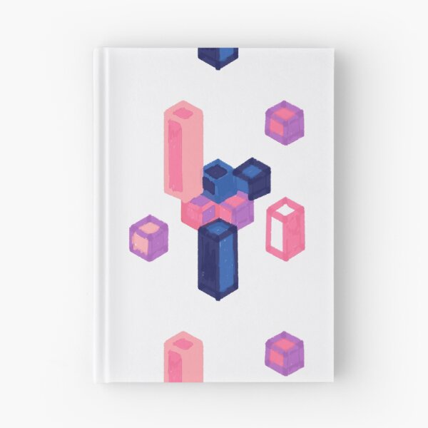 Item preview, hexagonal cuboids pink blue designed and sold by theinkypensieve.