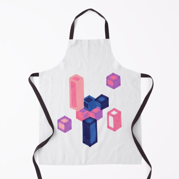 Item preview, hexagonal cuboids pink blue designed and sold by theinkypensieve.