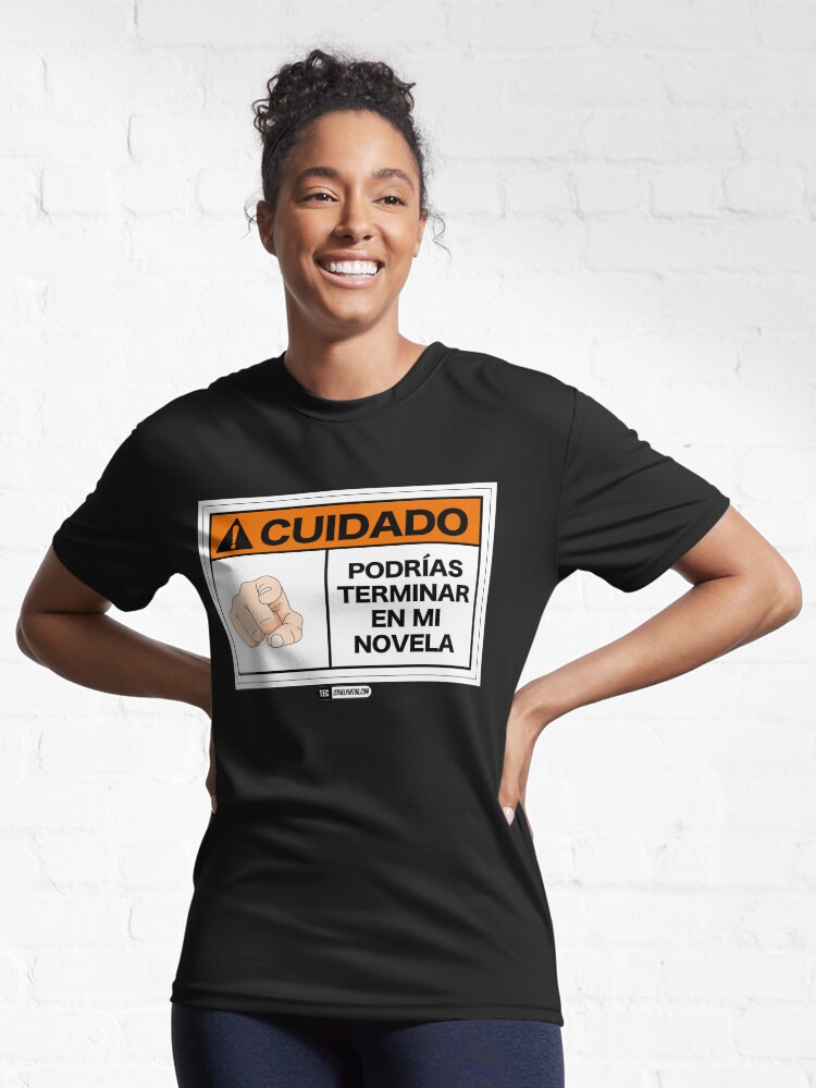 Vista alternativa de Camiseta deportiva ¡Cuidado! Podrías terminar en mi novela