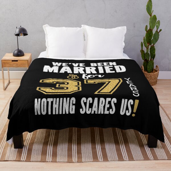 Item preview, We've Been Married For 37 Years Nothing Scares Us Couples print designed and sold by Grabitees.
