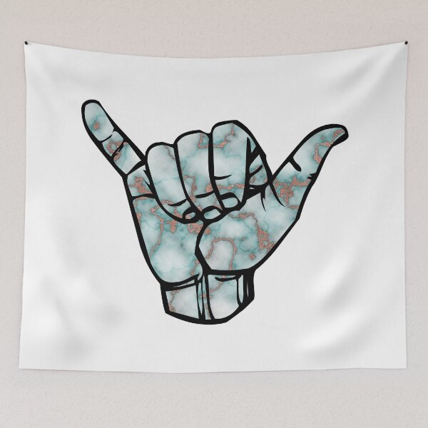 Item preview, Hang Loose Rose Gold Teal Marble designed and sold by MSA-42.