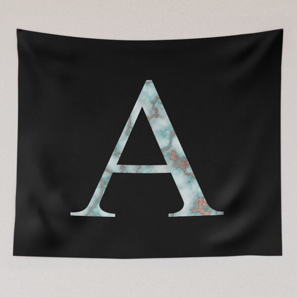 Item preview, Alpha Greek Letter Rose Gold Teal Marble designed and sold by MSA-42.