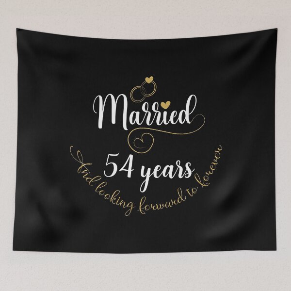 Item preview, Married 54 Years And Looking Forward To Forever Cute Couples product designed and sold by Grabitees.