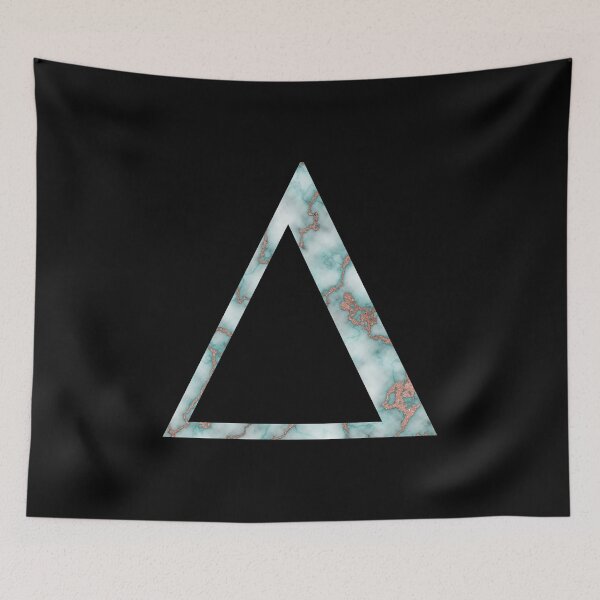 Item preview, Delta Greek Letter Rose Gold Teal Marble designed and sold by MSA-42.