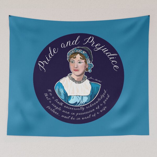 Artikelvorschau, Jane Austen Romanautor Stolz Vorurteil Zitat entworfen und verkauft von emmafifield.