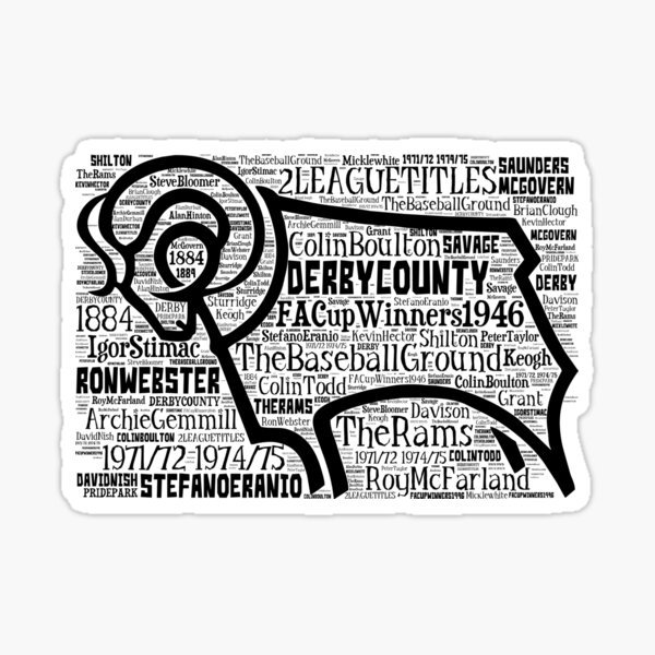 Item preview, Derby County Club Crest 2 designed and sold by TheIcons.