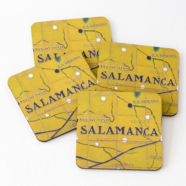 Item preview, SALAMANCA - YELLOW - MAP - MAPS OF SPAIN . MAP CERAMIC  designed and sold by Tropical Blood.