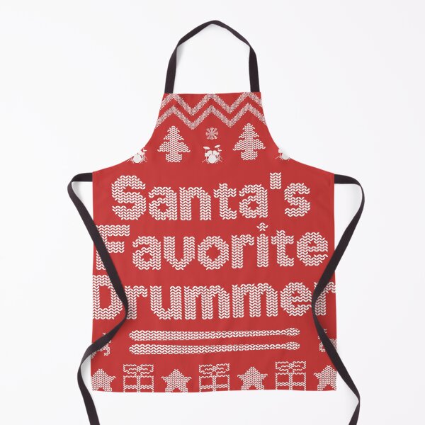Item preview, Santa's Favorite Drummer Ugly Sweater Red designed and sold by playloud.