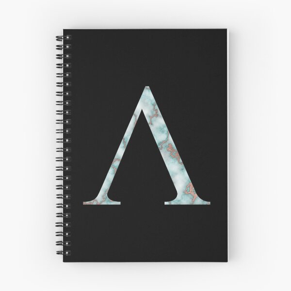 Item preview, Lambda Greek Letter Rose Gold Teal Marble designed and sold by MSA-42.