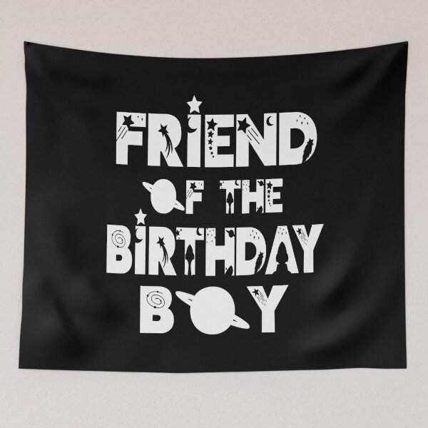 Item preview, Friend Of The Birthday Astronaut Boy And Girl Space Theme print designed and sold by Grabitees.