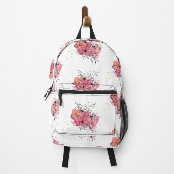Item preview, Watercolor Pink Yellow Flower Spray designed and sold by BohoMoon.