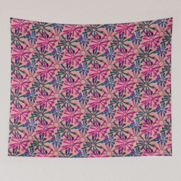 Item preview, GEOMETRIC FLORAL - PINK designed and sold by PrachiManerikar.