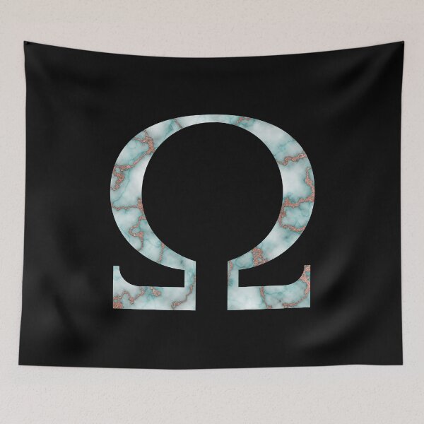 Item preview, Omega Greek Letter Rose Gold Teal Marble designed and sold by MSA-42.