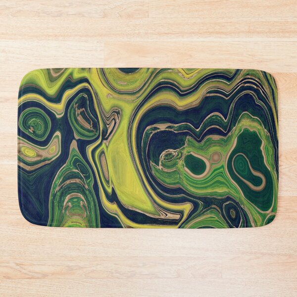 Item preview, Malachite Green Liquid Marble  designed and sold by k9printart.