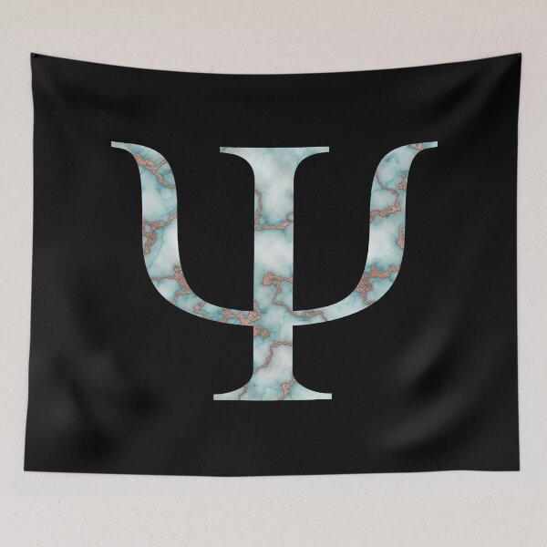 Item preview, Psi Greek Letter Rose Gold Teal Marble designed and sold by MSA-42.
