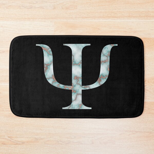 Item preview, Psi Greek Letter Rose Gold Teal Marble designed and sold by MSA-42.
