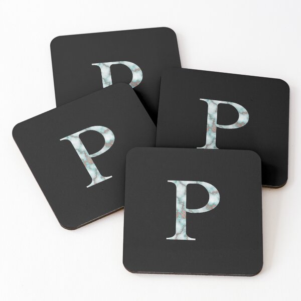 Item preview, Rho Greek Letter Rose Gold Teal Marble designed and sold by MSA-42.