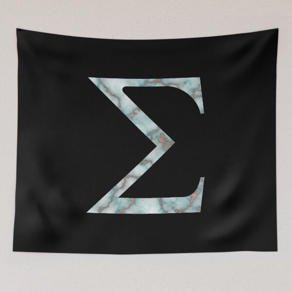 Item preview, Sigma Greek Letter Rose Gold Teal Marble designed and sold by MSA-42.