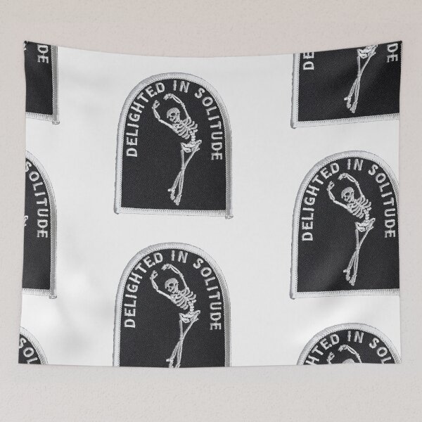 Item preview, Delighted in Solitude Skeleton Sticker designed and sold by designolo.