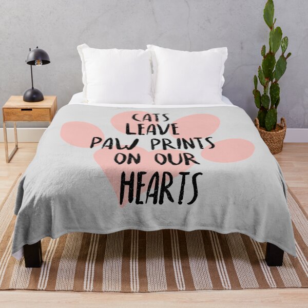 Item preview, Cats leave paw prints on our hearts, cat person, Cat mom and cat dad designed and sold by ArtfulTat.
