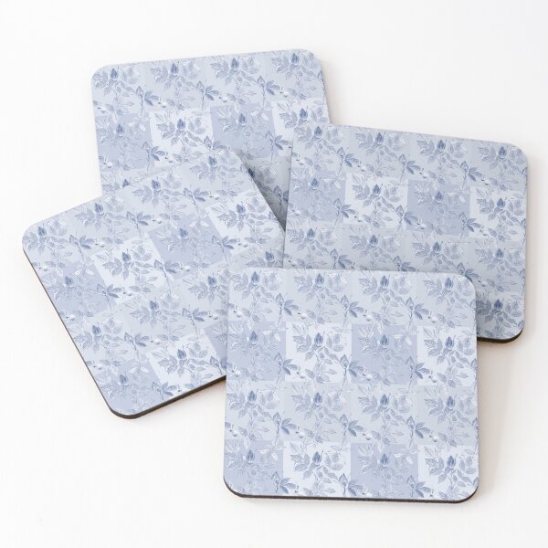 Item preview, Indigo Wild Roses Patchwork designed and sold by Flowersforbear.