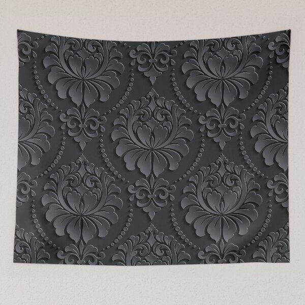 Item preview, Extravagant black flower design designed and sold by stylebytara.