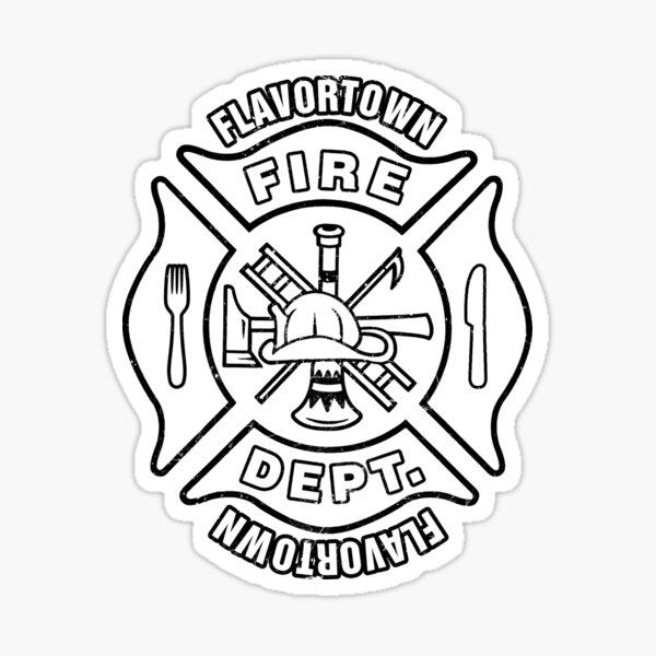 Flavortown Fire Department Stickers Redbubble - roblox guy fieri decal