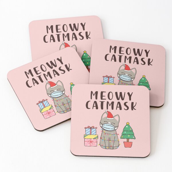 Item preview, Meowy Catmask Cute Christmas 2020 Cat designed and sold by CrystalCrush.
