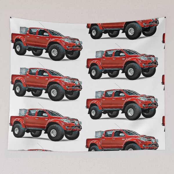 Item preview, Hilux Explorer Truck Cartoon designed and sold by Auto-Prints.