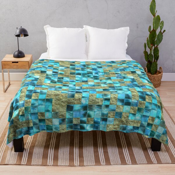 Item preview, Dramatic Blue Golden Tiles designed and sold by Sybille-Yates.