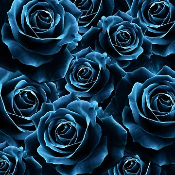 Artwork thumbnail, Velvet Roses Blue by PoppyPod