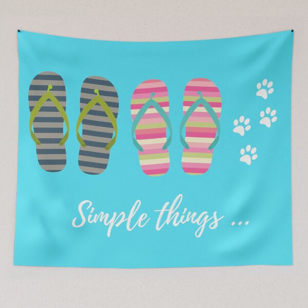 Item preview, Simple things .... (The simple things in life are the best things). Footwear, pawprints, colour images, white text designed and sold by JellyBeenzz.