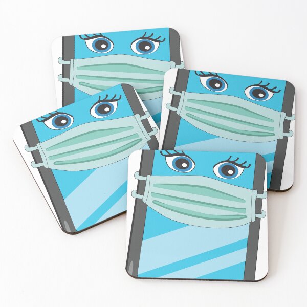 Item preview, Cute Smartphone Wearing a Mask. Korona Tech Icon. designed and sold by Printable-Cutie.