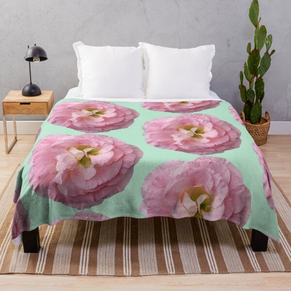 Item preview, Pétalos de flores rosas con fondo verde designed and sold by MyArt23.
