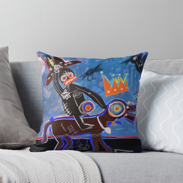Item preview, Man On a Dog abstract painting  designed and sold by KARTICK DUTTA.