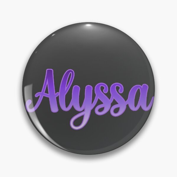 Item preview, Alyssa Bubble Letter Name Cursive Caligraphy Ombré Violet Lavender designed and sold by byemma.