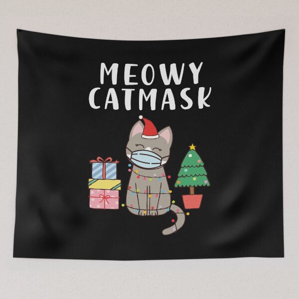 Item preview, Meowy Catmask Cute Christmas 2020 Cat designed and sold by CrystalCrush.