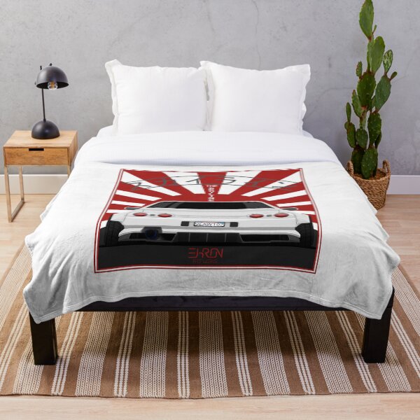 Skyline R32 (Rising Sun) Throw Blanket