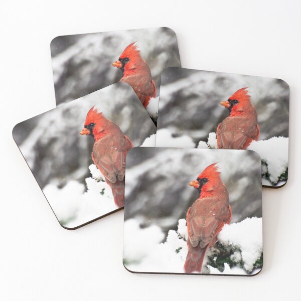 Item preview, Crimson Cardinal in Winter designed and sold by VeganBear.