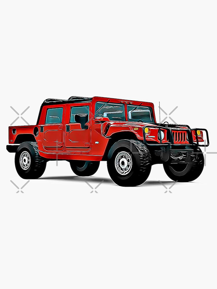 Pegatina «Dibujos animados de Hummer» de AutoPrints Redbubble