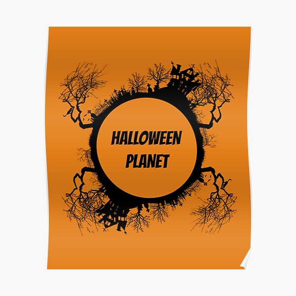 Halloween Planet Festival Poster For Sale By Thevintageguild Redbubble