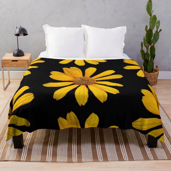 Item preview, Pétalos de flores amarillas con fondo negro designed and sold by MyArt23.