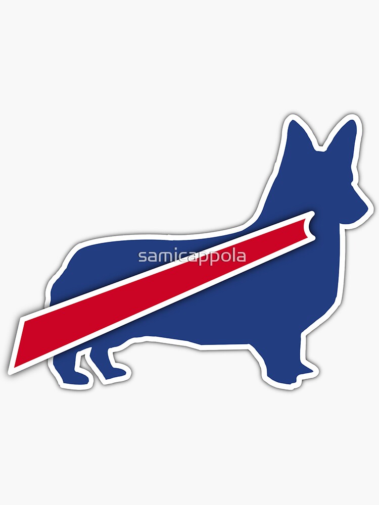 Buffalo Bills Corgi Sticker for Sale by samicappola