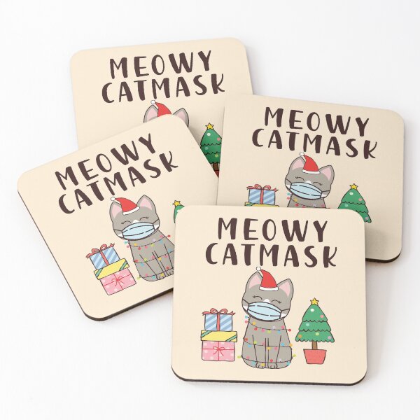 Item preview, Meowy Catmask Cute Christmas 2020 Cat designed and sold by CrystalCrush.