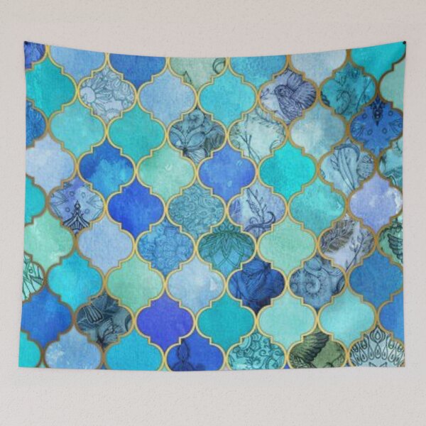 Aperçu de l'œuvre merry chritsmas blue mosaic créée et vendue par FATIB.