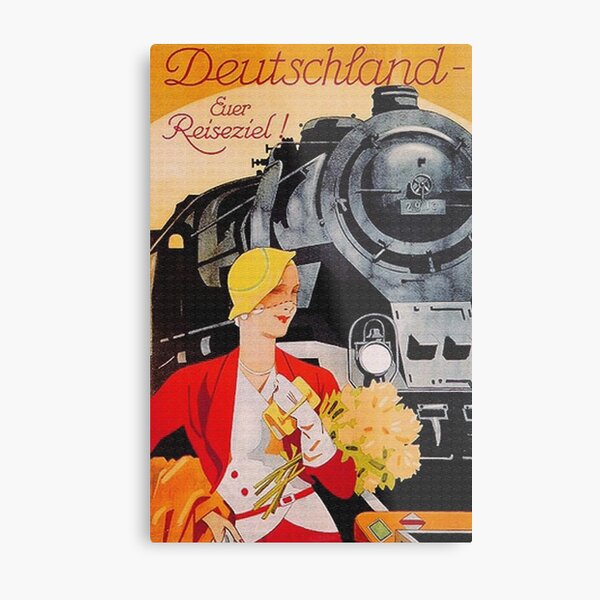 Art Deco Travel by Train, Berlin 1927 Metal Print