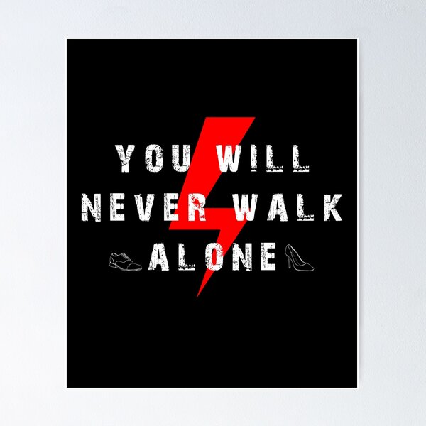 Item preview, YOU WILL NEVER WALK ALONE, POLAND, POLISH WOMEN PROTEST, STRAJK KOBIET, red lightning designed and sold by NiceSign.